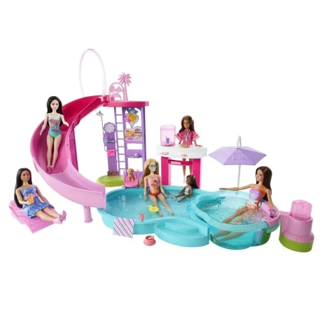Przejdź do produktu Barbie Dream Pool — Mobilny Kompleks Basenowy z Jacuzzi i Akcesoriami