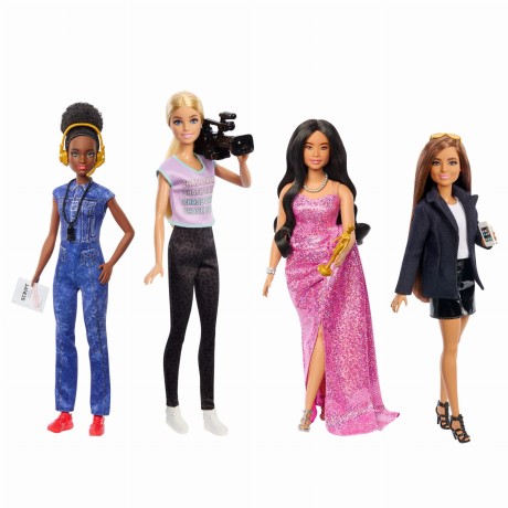 Przejdź do produktu Barbie Kolekcja: Kobiety Filmu – Zestaw 4 Lalek (Producentka, Reżyserka, Operatorka, Aktorka)