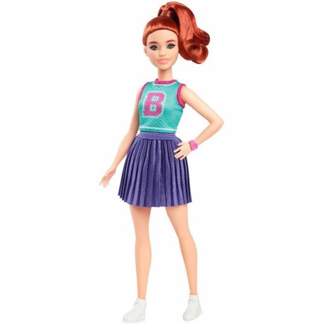 Przejdź do produktu Barbie Fashionistas Lalka Modna Przyjaciółka HYT90 – Lalka w Spódnicy z Bucikami