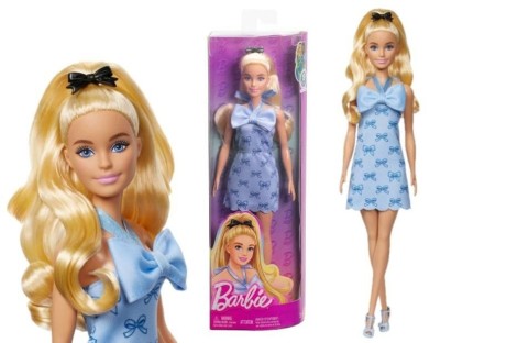 Przejdź do produktu Barbie Fashionistas – Lalka w Niebieskiej Sukience z Kokardą