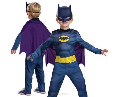 Przejdź do produktu Strój dziecięcy Batman Classic Batwheels – kostium L (4–6 lat), kombinezon z maską, oficjalna licencja