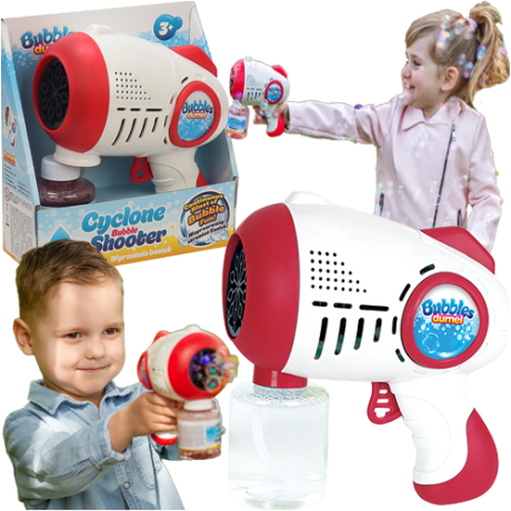 Przejdź do produktu Wyrzutnia Baniek Mydlanych Cyklon Dumel Pistolet do Baniek Bubble Gun Maszyna do Baniek Zabawka na Lato dla Dzieci 3+