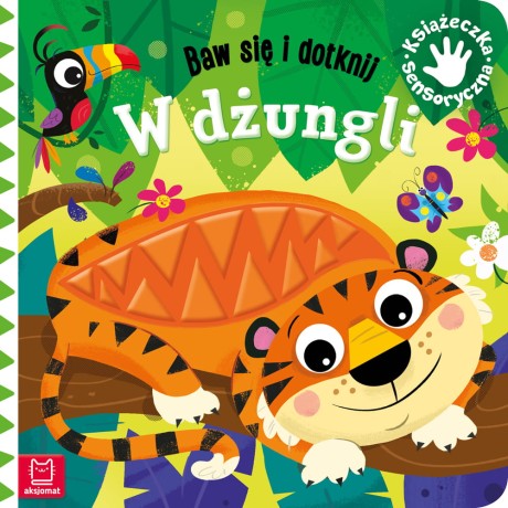 Przejdź do produktu Książeczka sensoryczna dla niemowląt „W dżungli” — dotykowa zabawa i nauka