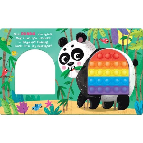 Przejdź do produktu Książeczka sensoryczna „Wesołe Zoo” z elementem POP IT — edukacyjna zabawka dla dzieci 12m+