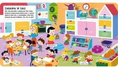 Przejdź do produktu Interaktywna książeczka z okienkami „Przedszkolak” – nauka słów i spostrzegawczości