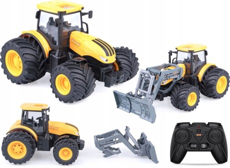 Przejdź do produktu Flota miejska - Traktor RC + spychacz wiek 3+