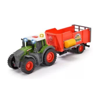 Przejdź do produktu Dickie Toys Traktor FARM z przyczepą 26 cm – światła i dźwięk