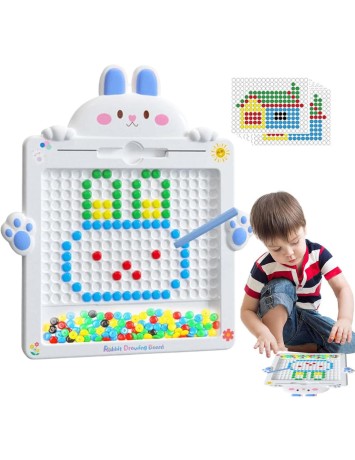 Przejdź do produktu WOOPIE MagPad Tablica Magnetyczna Montessori – Królik, 50 guzików, pisak i 20 wzorów