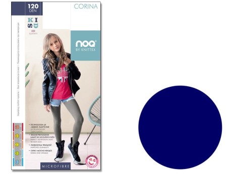 Przejdź do produktu KNITTEX CORINA Rajstopki mikrofibra 120 den COSMOS BLUE 146/152