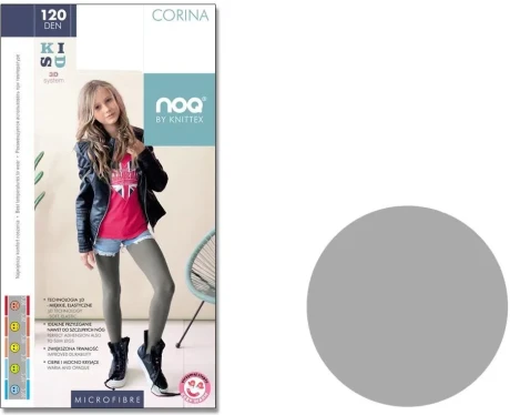 Przejdź do produktu KNITTEX CORINA Rajstopki mikrofibra 120 den PALOMA GREY 134/140