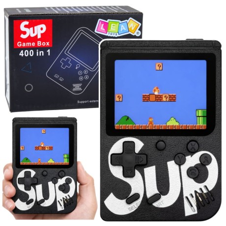 Przejdź do produktu Konsola Retro Handheld 3" SUP 400 gier 8-bit – przenośna konsola do gier z akumulatorem AV czarna