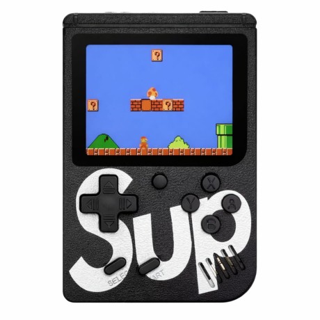 Przejdź do produktu Konsola Retro Handheld 3" SUP 400 gier 8-bit – przenośna konsola do gier z akumulatorem AV czarna