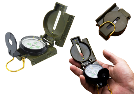 Przejdź do produktu Kompas Turystyczny Busola Miarka Fluorescencyjne Wskazówki Aluminiowy