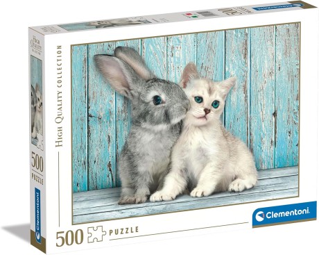 Przejdź do produktu Puzzle 500 HQ Kotek i Królik wiek 10+