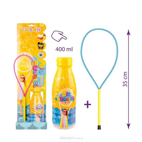 Przejdź do produktu Obręcz do baniek mydlanych + płyn 400ml TUBAN
