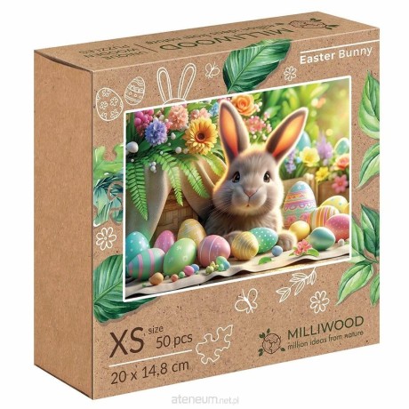Przejdź do produktu Drewniane puzzle 50 elementów „Wielkanocny zajączek” ALEX — 20×14,8 cm
