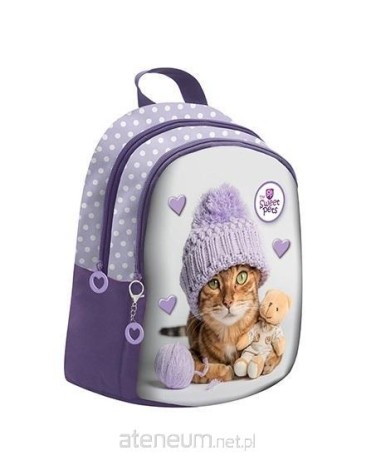 Przejdź do produktu Plecak przedszkolny "The Sweet Pets" - Fioletowy kotek, 30x24x14 cm, wodoodporny