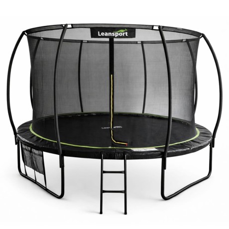 Przejdź do produktu Trampolina Ogrodowa LEAN Z Siatką Wewnętrzną Czarno-Zielona 487CM 16FT