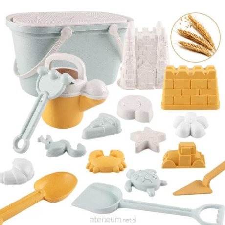 Przejdź do produktu Zestaw plażowy 19 elementów z foremkami i akcesoriami dla dzieci (3+)