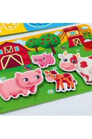 Przejdź do produktu Edukacyjna gra logiczna „Mama i maluchy” – dopasowywanie zwierząt i kolorów