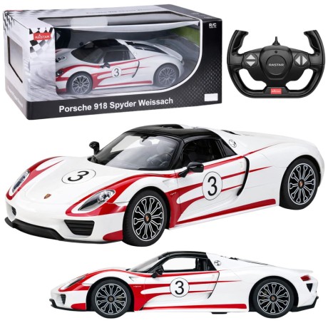 Przejdź do produktu Auto Porsche 918 Spyder Performance Zdalnie Sterowane RC Białe Rastar 1:14