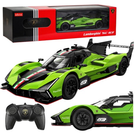 Przejdź do produktu Auto Lamborghini SC63 Samochód Zdalnie Sterowany RC Zielony Rastar 1:24