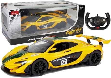 Przejdź do produktu Auto McLaren P1 GTR Samochód Zdalnie Sterowany RC Rastar Żółty 1:14