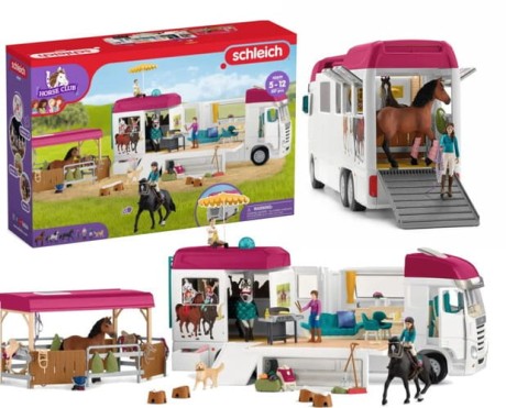 Przejdź do produktu Schleich 42619 Horse Club – Transporter mobilna stajnia dla koni (z akcesoriami)