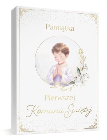 Przejdź do produktu Eleganckie Pudełko Pamiątkowe A4 na I Komunię z Książeczką