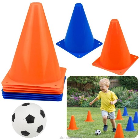 Przejdź do produktu Zestaw pachołki treningowe z piłką 8szt.