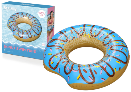 Przejdź do produktu Koło Do Pływania Donut Pączek Niebieski 107 cm Bestway 36118