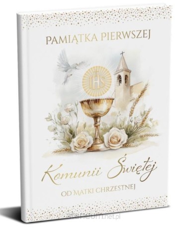 Przejdź do produktu Elegancka książeczka pamiątkowa na I Komunię Świętą A5