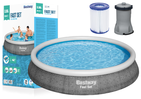 Przejdź do produktu Basen ogrodowy rozporowy 396 x 84 cm Bestway 57376