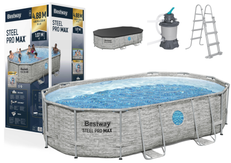 Przejdź do produktu Basen Stelażowy 427 x 250 x 100 cm Bestway 56946