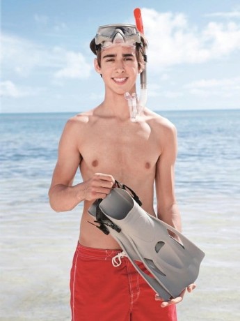 Przejdź do produktu Zestaw Do Nurkowania Szary Maska, Płetwy, Rurka Bestway 25020