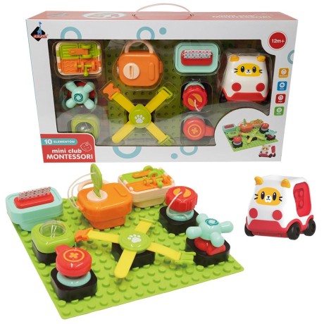 Przejdź do produktu Mini Klub Montessori – zestaw sensoryczno-ruchowy 10 elementów z płytką (od 12 mies.)