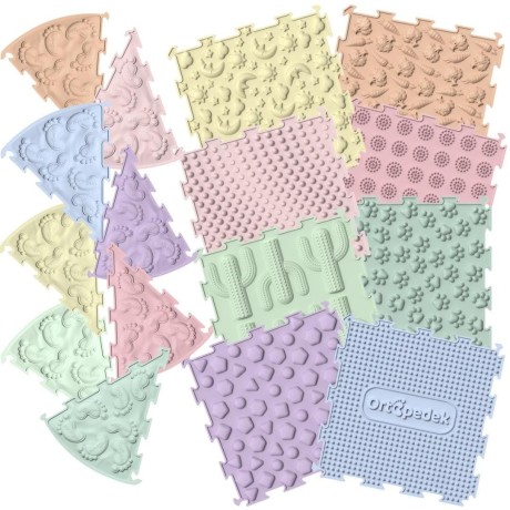 Przejdź do produktu Ortopedek Sensoryczne Maty Pastelowe — Zestaw 16 el. do Ćwiczeń Stóp i Profilaktyki Postawy