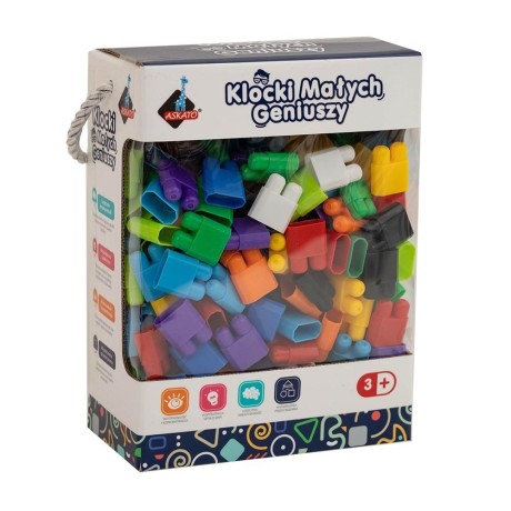 Przejdź do produktu Klocki Małych Geniuszy – Cegiełki 260 elementów Askato – kreatywny zestaw konstrukcyjny dla dzieci 3+