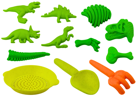 Przejdź do produktu Zestaw Foremek Do Piasku Dinozaury Skamieniałości Zielone