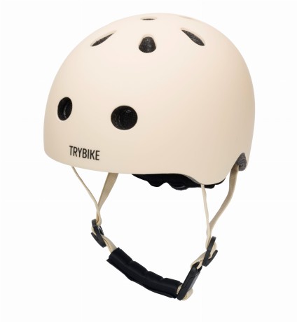 Przejdź do produktu Kask dziecięcy na rower rolki deskorolkę hulajnogę kremowy XS Trybike