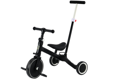 Przejdź do produktu Rower Trójkołowy PRO50 Rowerek Z Rączką Do Prowadzenia Czarny