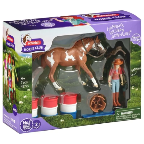 Przejdź do produktu Schleich Horse Club — Westernowa przygoda Hannah z koniem Paint Horse (42775)