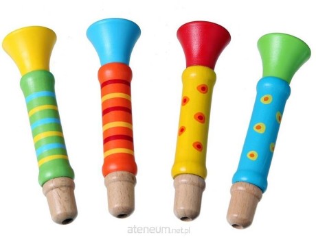 Przejdź do produktu Trąbka Drewniana Askato – instrument muzyczny dla dzieci 18m+ mix