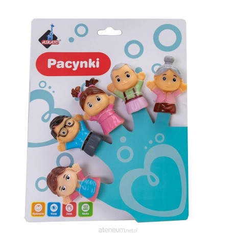 Przejdź do produktu Pacynki na Palce Rodzinka Askato – zestaw lalek do teatru dla dzieci 3+