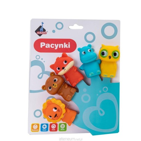 Przejdź do produktu Pacynki na Palce Zwierzątka Askato – zestaw lalek do teatru dla dzieci 3+