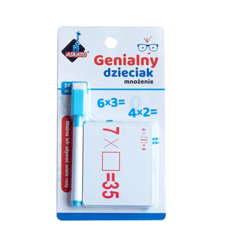 Przejdź do produktu Genialny Dzieciak – Fiszki Matematyczne Mnożenie Askato – edukacyjne karty do nauki tabliczki mnożenia 3+