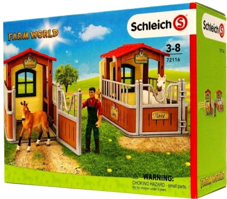 Przejdź do produktu Schleich Zestaw „Wizyta w Otwartej Stajni” – Mustang i Źrebak z Akcesoriami (72116)