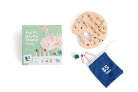 Przejdź do produktu Drewniana gra pamięciowa „Paleta kolorów” – edukacyjna dla dzieci 4+