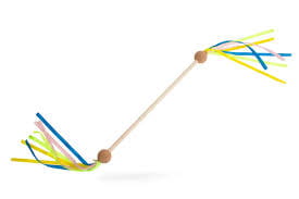 Przejdź do produktu BS Toys Drewniana pałeczka Mażoretki - kijek z tasiemkami wiek 6+