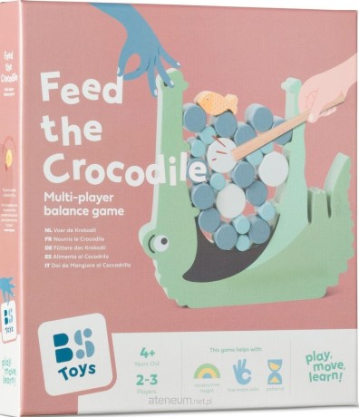 Przejdź do produktu BS Toys Drewniana Gra „Nakarm Krokodyla” – Zręcznościowa Gra Edukacyjna dla Dzieci 4+